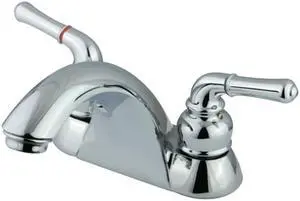 Kingston Brass KB2621LP 4 in. Center Lavatory Faucet without Pop-Up, Chrome