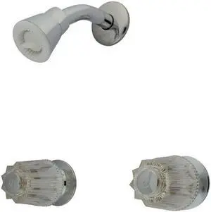 Kingston Brass KF114C 8 in. Twin Handle Center Tub & Shower Valve without Spout, Chrome
