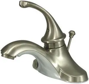 Kingston Brass KB3548GL 4 in. Georgian Centerset Lavatory Faucet with ABS & Brass Pop-Up, Satin Nickel