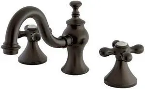 Kingston Brass KC7165AX English Country Widespread Lavatory Faucet with Brass Pop-Up Drain, Oil Rubbed Bronze