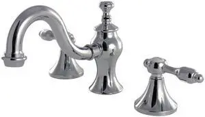 Kingston Brass KC7161TAL Widespread Lavatory Faucet with Brass Pop-Up Classic Cross Handle, Chrome