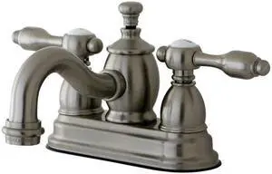 Kingston Brass KS7108TAL 4in Centerset Lavatory Faucet with Brass Pop-Up SN