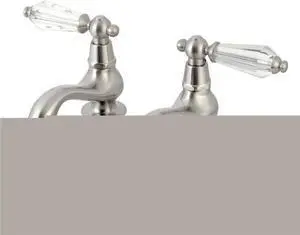 Kingston Brass KS1108WLL Basin Tap Faucet with Cross Handle, Satin Nickel