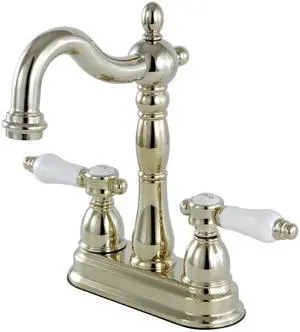 Kingston Brass KB1492BPL 4 in. Centerset Bar Faucet, Polished Brass