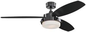 Westinghouse Lighting 7205300 52 in. Indoor Ceiling Fan with LED Light Kit with Gun Metal Finish with Reversible Black