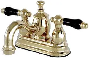 Kingston Brass KS7102PKL 4 in. Centerset Lavatory Faucet with Brass Pop-Up, Polished Brass