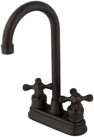 Kingston Brass KB495AX Two Handle Bar Faucet, Oil Rubbed Bronze