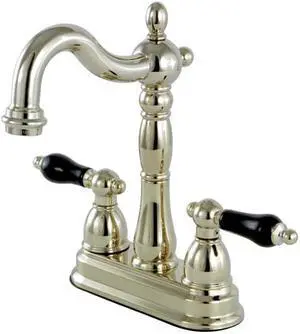 Kingston Brass KB1492PKL 4 in. Centerset Bar Faucet, Polished Brass