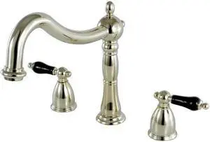 Kingston Brass KS5368AX Roman Tub Filler with Handle Cross Handle, Satin Nickel 並行輸入品 Kingston Brass KS5368BX Roman Tub Filler with Handle Cross Handle