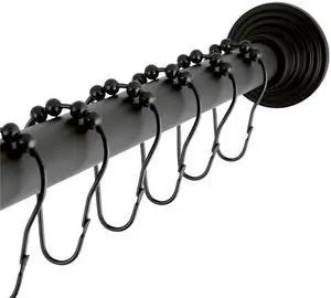 Kingston Brass SCC2715 Adjustable Shower Rod & Shower Ring Set, Oil Rubbed Bronze