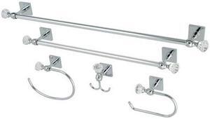 Kingston Brass BAHK70512478C 5 Piece Celebrity Bathroom Hardware Set, Chrome