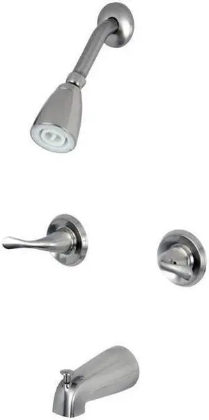 Kingston Brass Yosemite KB2248YL Two Handle Tub Shower Faucet Satin Nickel, KB22