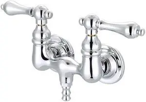 Kingston Brass AE32T1 Aqua Vintage Wall Mount Clawfoot Tub Faucet, Chrome