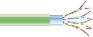 CAT5e 100-MHz Shielded, Stranded Bulk PVC Cable (FTP), Green, 1000-ft.
