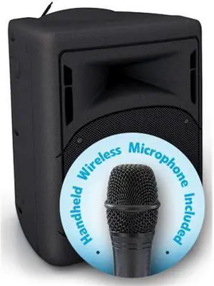 Oklahoma Sound PRA-8000-PRA8-5 40 watt Wireless PA System with Wireless Handheld Microphone
