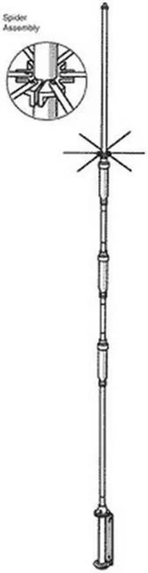 Hustler 4BTV 4 Band Vertical Base Antenna