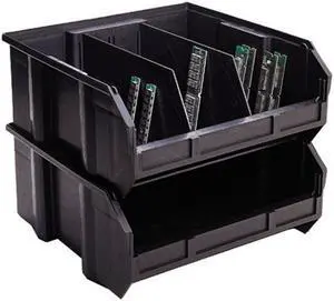 QUANTUM STORAGE SYSTEMS DUS235CO Plastic Divider, Black, 10 in L, 4 1/4 in H, 6