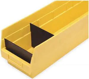 QUANTUM STORAGE SYSTEMS DSB209/210/216 Plastic Divider, Black, 8 3/8 in L, 1/2