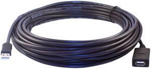 Cable Wholesale 11U2-51025 Plenum USB 2.0 High Speed Active Extension Cable with CMP, Type A Male to A Female, Black - 25 ft.