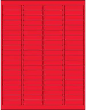 Tape Logic LL171RD 1.94 x 0.5 in. Fluorescent Red Rectangle Laser Labels - Pack of 8000