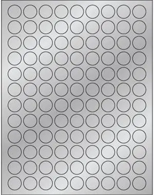 Tape Logic LL215SR 0.75 in. Silver Foil Circle Laser Labels - Pack of 10800