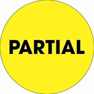 Tape Logic DL1277 2 in. Circle - Partial Fluorescent Yellow Labels - Roll of 500