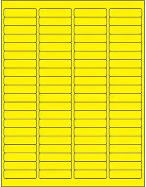Tape Logic LL171YE 1.94 x 0.5 in. Fluorescent Yellow Rectangle Laser Labels - Pack of 8000