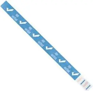 Tyvek WR102BE 0.75 x 10 in. Blue Age Verified Wristbands - Case of 500