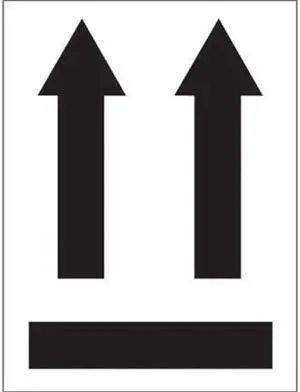 Tape Logic DL1410 3 x 4 in. - Two up Arrows Over Black Bar Labels - Roll of 500