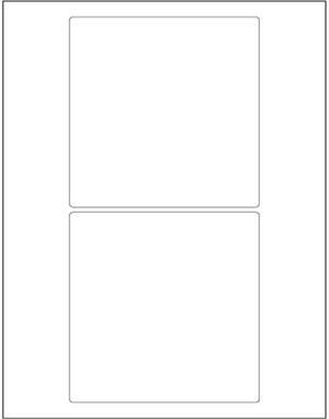 Tape Logic LL168 5 x 5 in. White Rectangle Laser Labels - Pack of 200