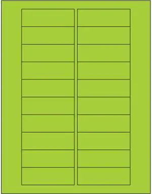 Tape Logic LL174GN 3 x 1 in. Fluorescent Green Rectangle Laser Labels - Pack of 2000