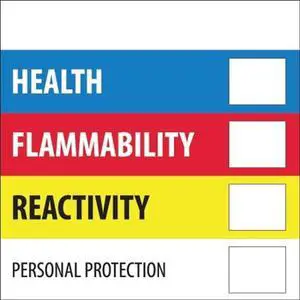 Tape Logic DL1285 2 x 2 in. - Health Flammability Reactivity Labels, Multiple - Roll of 500