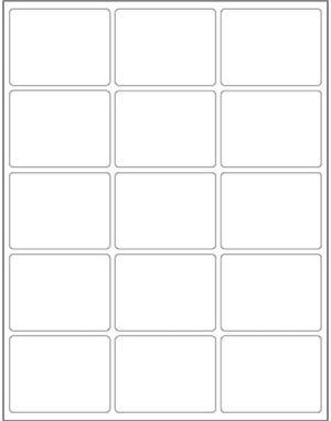 Tape Logic LL164 2.63 x 2 in. White Rectangle Laser Labels - Pack of 1500