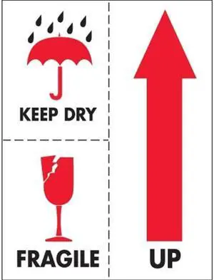 Tape Logic DL2152 3 x 4 in. - Keep Dry Fragile Labels, Red, White & Black - Roll of 500 Tape Logic DL2152 3 x 4 in. - Keep Dry Fragile Labels, Red, White & Black - Roll of 500