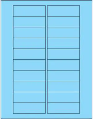 Tape Logic LL174BE 3 x 1 in. Fluorescent Pastel Blue Rectangle Laser Labels - Pack of 2000
