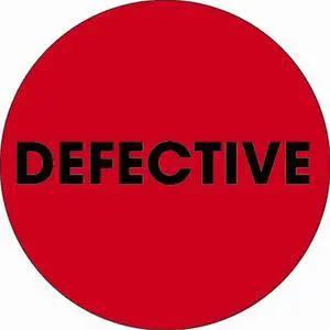 Tape Logic DL1279 2 in. Circle - Defective Fluorescent Red Labels - Roll of 500