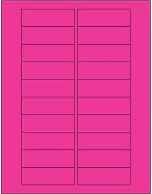 Tape Logic LL174PK 3 x 1 in. Fluorescent Pink Rectangle Laser Labels - Pack of 2000