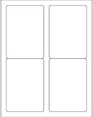 Tape Logic LL209 3.5 x 5 in. Glossy White Rectangle Laser Labels - Pack of 400