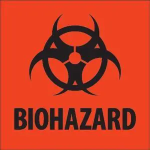 Tape Logic DL1283 4 x 4 in. - Biohazard Fluorescent Red Labels - Roll of 500 Tape Logic DL1283 4 x 4 in. - Biohazard Fluorescent Red Labels - Roll of 500
