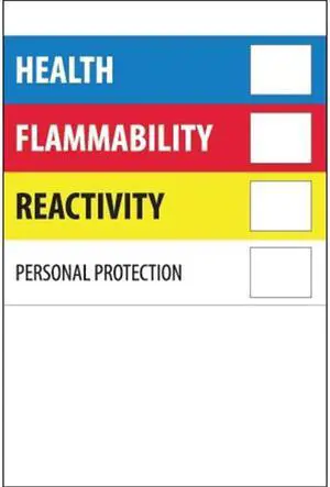 Tape Logic DL1291 4 x 6 in. - Health Flammability Reactivity Labels, Multiple - Roll of 500