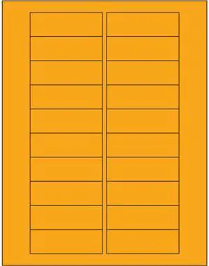 Tape Logic LL174OR 3 x 1 in. Fluorescent Orange Rectangle Laser Labels - Pack of 2000