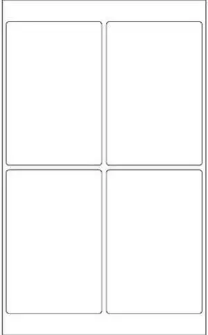 Tape Logic LL204 4 x 6 in. Glossy White Rectangle Laser Labels - Pack of 400