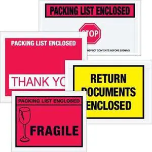 Tape Logic PL437 10 x 12 in. 2 Mil Poly Red Documents Enclosed Envelopes