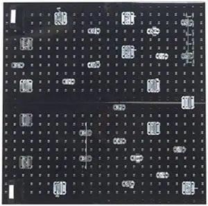 Triton Products LB18-BKKit 2 18 x 36 x 0.562 in. Steel Square Hole Pegboards with 30 Piece Loc Hook Assortment & Hanging Bin System