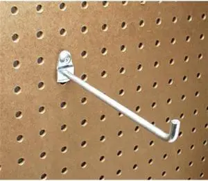Triton Steel Single Rod Pegboard Hook Bright Zinc  Steel  71619