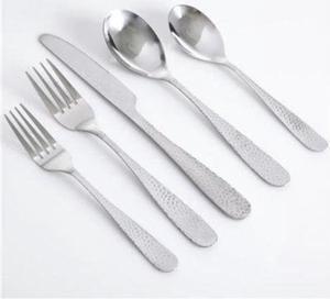 Gibson 109532.46 Hammered 46-Piece Stainless Steel Flatware Set