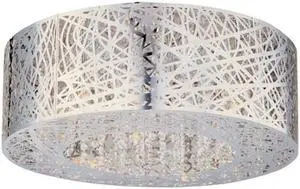 ET2 E21301-10PC-BUL Inca Led Polished Chrome Flush Mount Ceiling Light in With Bulb, Clear & White - 24 in. ET2 E21301-10PC-BUL Inca Led Polished Chrome Flush Mount Ceiling Light in With Bulb, Clear & White - 24 in.