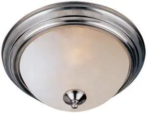 Maxim 5849FTSN 6 x 11.5 in. Essentials 2-Light Flush Mount, Satin Nickel