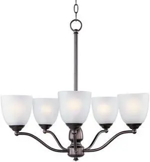 Maxim 10065FTOI 23.5 x 25 in. Stefan 5-Light Chandelier, Oil Rubbed Bronze