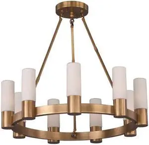 Maxim 22418SWNAB Contessa 9-Light Chandelier, Natural Aged Brass